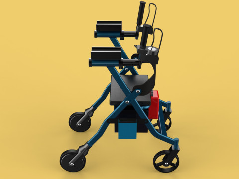ELECTRIC ROLLATOR ROLLING WHEELED WALKER FOLDING WALKING FRAME 3D 모델