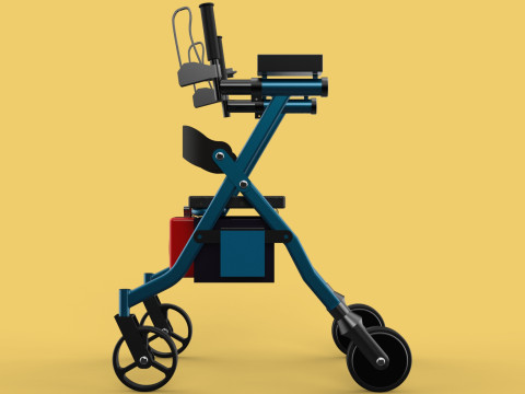 ELECTRIC ROLLATOR ROLLING WHEELED WALKER FOLDING WALKING FRAME 3D 모델