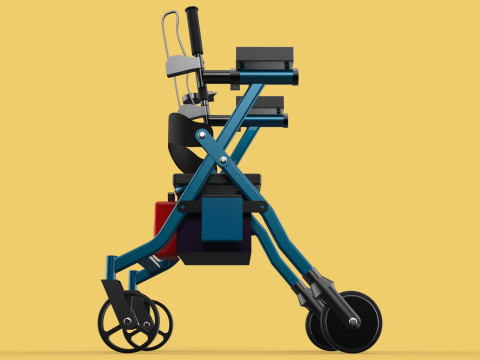 ELECTRIC ROLLATOR ROLLING WHEELED WALKER FOLDING WALKING FRAME 3D 모델