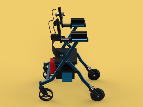 ELECTRIC ROLLATOR ROLLING WHEELED WALKER FOLDING WALKING FRAME 3D 모델
