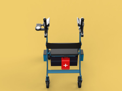 ELECTRIC ROLLATOR ROLLING WHEELED WALKER FOLDING WALKING FRAME 3D 모델