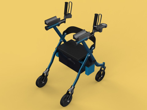 ELECTRIC ROLLATOR ROLLING WHEELED WALKER FOLDING WALKING FRAME 3D 모델