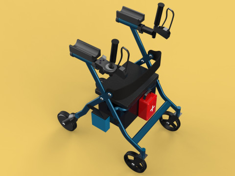ELECTRIC ROLLATOR ROLLING WHEELED WALKER FOLDING WALKING FRAME 3D 모델