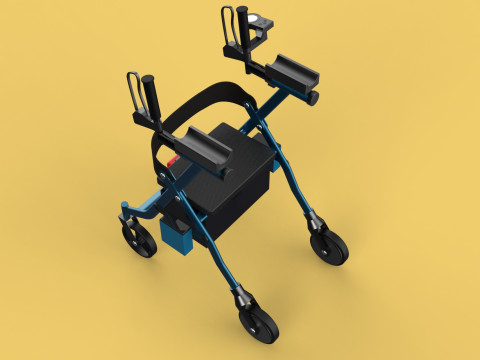 ELECTRIC ROLLATOR ROLLING WHEELED WALKER FOLDING WALKING FRAME 3D 모델