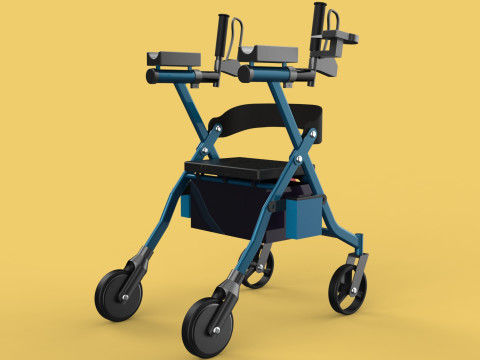 ELECTRIC ROLLATOR ROLLING WHEELED WALKER FOLDING WALKING FRAME 3D 모델