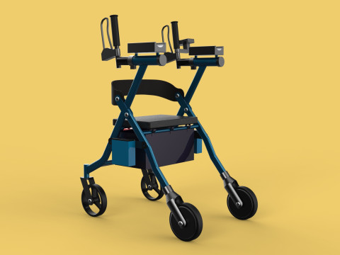 ELECTRIC ROLLATOR ROLLING WHEELED WALKER FOLDING WALKING FRAME 3D 모델