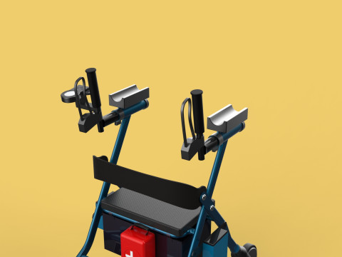 ELECTRIC ROLLATOR ROLLING WHEELED WALKER FOLDING WALKING FRAME 3D 모델
