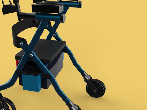 ELECTRIC ROLLATOR ROLLING WHEELED WALKER FOLDING WALKING FRAME 3D 모델