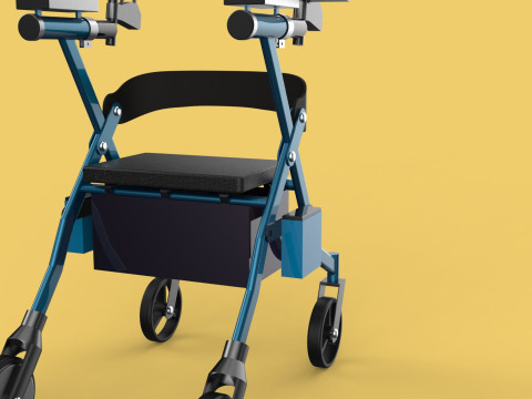 ELECTRIC ROLLATOR ROLLING WHEELED WALKER FOLDING WALKING FRAME 3D 모델