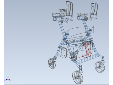 ELECTRIC ROLLATOR ROLLING WHEELED WALKER FOLDING WALKING FRAME 3D 모델