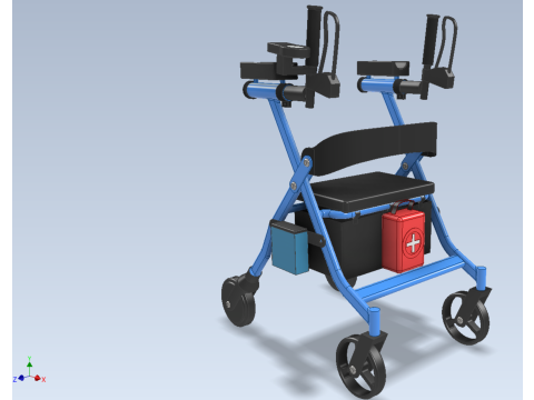 ELECTRIC ROLLATOR ROLLING WHEELED WALKER FOLDING WALKING FRAME 3D 모델