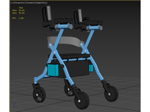 ELECTRIC ROLLATOR ROLLING WHEELED WALKER FOLDING WALKING FRAME 3D 모델
