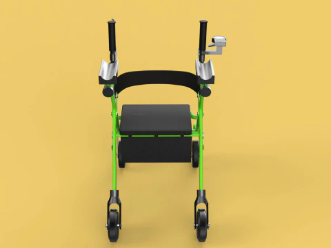 WHEELED WALKER ROLLATOR ROLLING FOLDABLE WALKING FRAME SEAT AID 3D Model