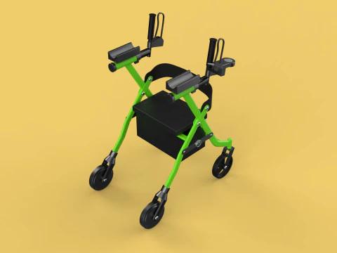 WHEELED WALKER ROLLATOR ROLLING FOLDABLE WALKING FRAME SEAT AID 3D Model