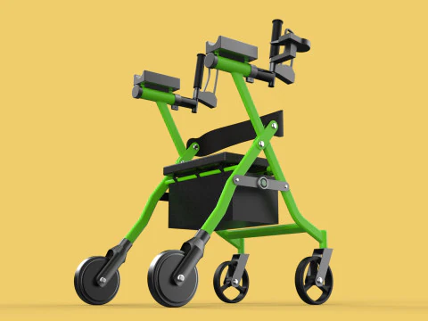 WHEELED WALKER ROLLATOR ROLLING FOLDABLE WALKING FRAME SEAT AID 3D Model