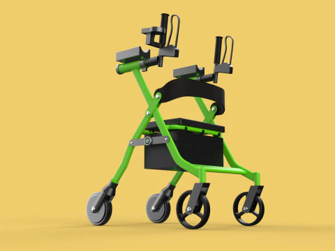 WHEELED WALKER ROLLATOR ROLLING FOLDABLE WALKING FRAME SEAT AID 3D Model