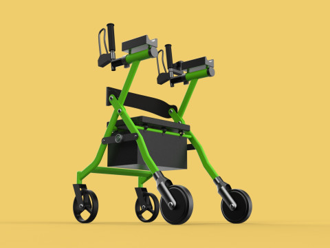 WHEELED WALKER ROLLATOR ROLLING FOLDABLE WALKING FRAME SEAT AID 3D Model