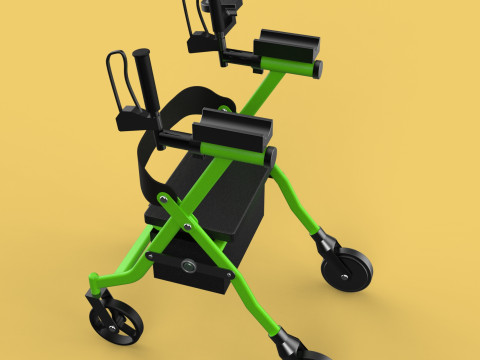 WHEELED WALKER ROLLATOR ROLLING FOLDABLE WALKING FRAME SEAT AID 3D Model