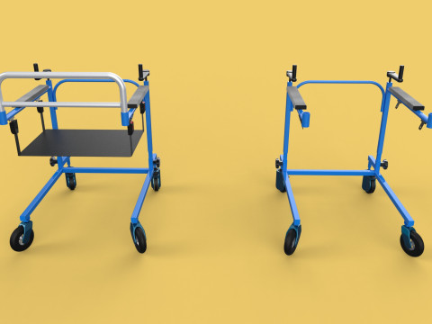 PEDIATRIC GAIT TRAINERS WALKER WALKING AIDS SEAT STAND ROLLATOR 3D Model