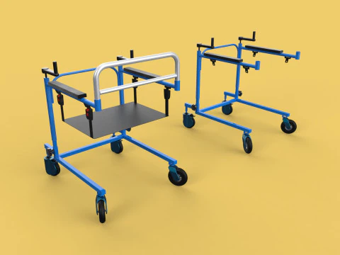 PEDIATRIC GAIT TRAINERS WALKER WALKING AIDS SEAT STAND ROLLATOR 3D Model
