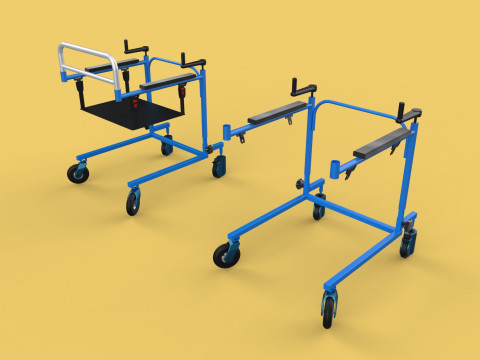 PEDIATRIC GAIT TRAINERS WALKER WALKING AIDS SEAT STAND ROLLATOR 3D Model