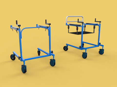 PEDIATRIC GAIT TRAINERS WALKER WALKING AIDS SEAT STAND ROLLATOR 3D Model