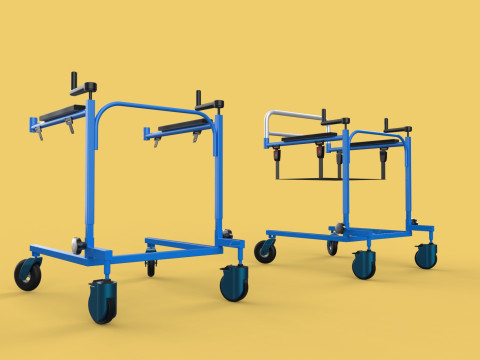 PEDIATRIC GAIT TRAINERS WALKER WALKING AIDS SEAT STAND ROLLATOR 3D Model