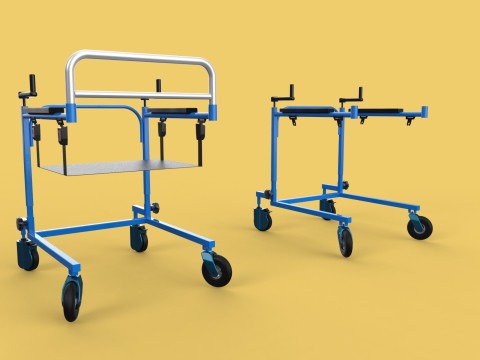 PEDIATRIC GAIT TRAINERS WALKER WALKING AIDS SEAT STAND ROLLATOR 3D Model