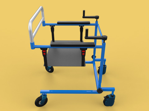 PEDIATRIC GAIT TRAINERS WALKER WALKING AIDS SEAT STAND ROLLATOR 3D Model