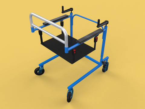 PEDIATRIC GAIT TRAINERS WALKER WALKING AIDS SEAT STAND ROLLATOR 3D Model