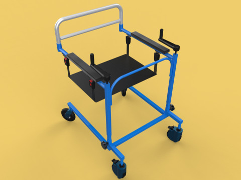 PEDIATRIC GAIT TRAINERS WALKER WALKING AIDS SEAT STAND ROLLATOR 3D Model