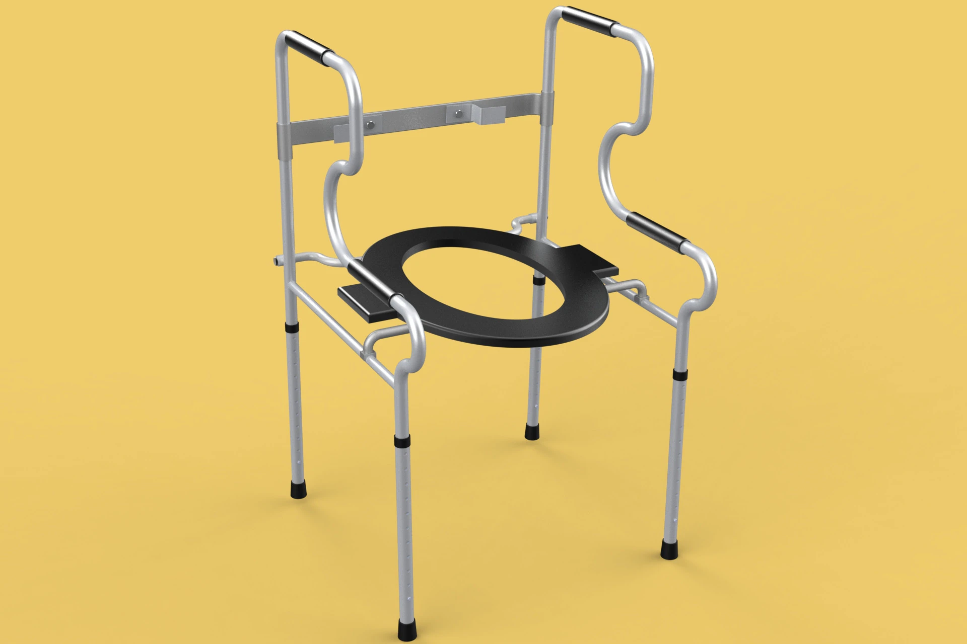 MULTIPURPOSE TOILET SEAT FOLDABLE COMMODE CHAIR WALKER RAISED 3D Model .c4d .max .obj .3ds .fbx .stl .blend 