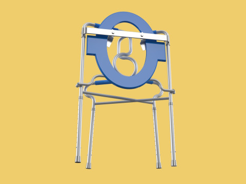 PORTABLE TOILET SEAT FOLDING COMMODE CHAIR WALKER RAISED STAND 3D 模型