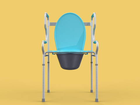 TOILET SEAT CHAIR COMMODE BEDSIDE BEDPAN WALKER STAND SHOWER AID Model 3D