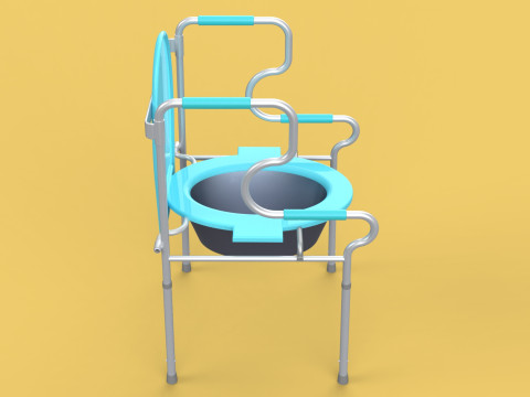 TOILET SEAT CHAIR COMMODE BEDSIDE BEDPAN WALKER STAND SHOWER AID Model 3D