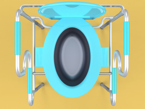 TOILET SEAT CHAIR COMMODE BEDSIDE BEDPAN WALKER STAND SHOWER AID Model 3D