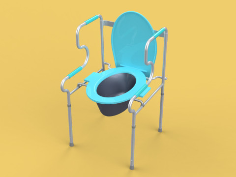 TOILET SEAT CHAIR COMMODE BEDSIDE BEDPAN WALKER STAND SHOWER AID Model 3D