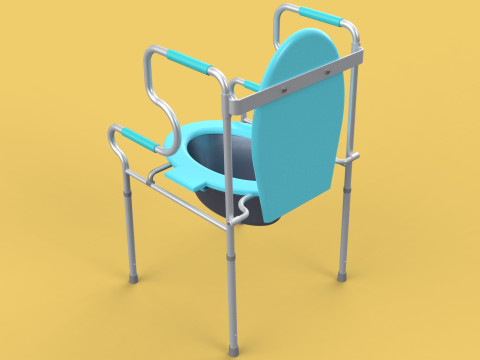 TOILET SEAT CHAIR COMMODE BEDSIDE BEDPAN WALKER STAND SHOWER AID Model 3D