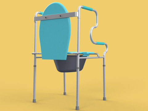 TOILET SEAT CHAIR COMMODE BEDSIDE BEDPAN WALKER STAND SHOWER AID Model 3D