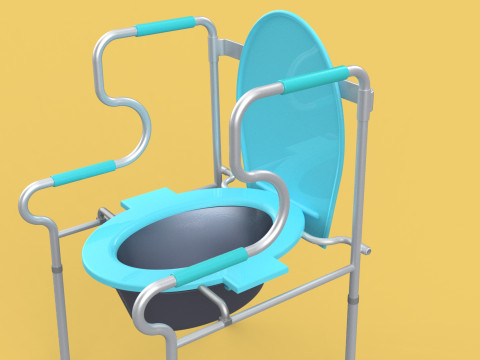 TOILET SEAT CHAIR COMMODE BEDSIDE BEDPAN WALKER STAND SHOWER AID Model 3D