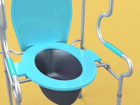 TOILET SEAT CHAIR COMMODE BEDSIDE BEDPAN WALKER STAND SHOWER AID Model 3D