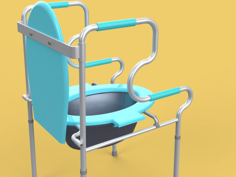 TOILET SEAT CHAIR COMMODE BEDSIDE BEDPAN WALKER STAND SHOWER AID Model 3D