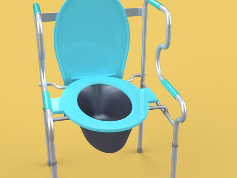 TOILET SEAT CHAIR COMMODE BEDSIDE BEDPAN WALKER STAND SHOWER AID Model 3D