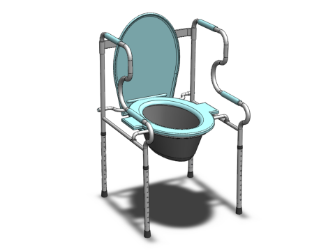 TOILET SEAT CHAIR COMMODE BEDSIDE BEDPAN WALKER STAND SHOWER AID Model 3D