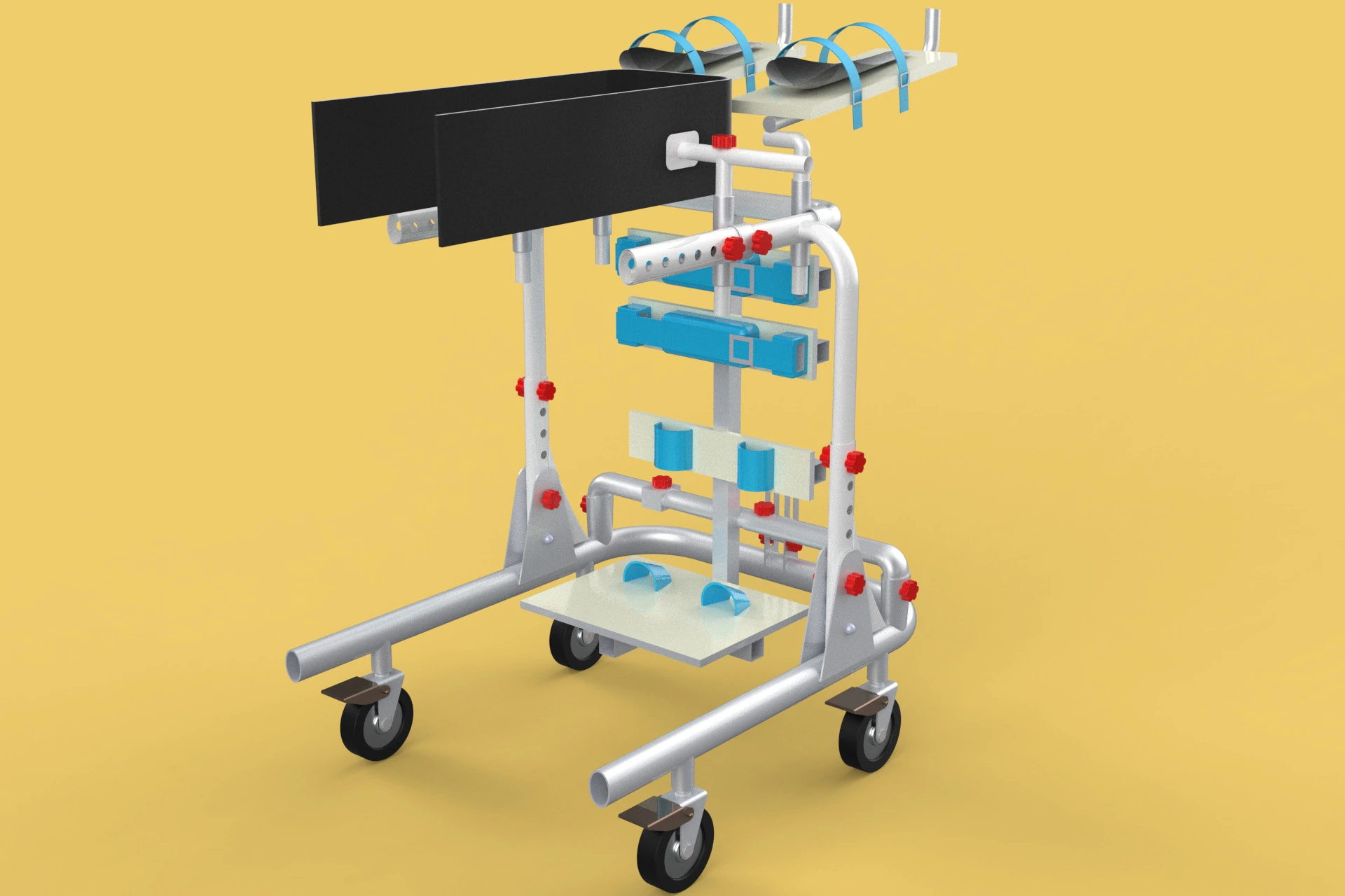GAIT TRAINER SWING REHAB WALKING EXERCISE AIDS STAND PEDIATRIC 3D Model .c4d .max .obj .3ds .fbx .stl .blend