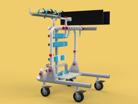 GAIT TRAINER SWING REHAB WALKING EXERCISE AIDS STAND PEDIATRIC 3Dモデル