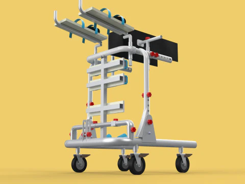 GAIT TRAINER SWING REHAB WALKING EXERCISE AIDS STAND PEDIATRIC 3D Model