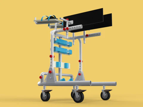 GAIT TRAINER SWING REHAB WALKING EXERCISE AIDS STAND PEDIATRIC 3D Model