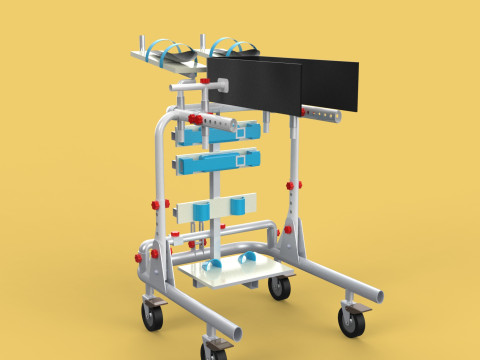 GAIT TRAINER SWING REHAB WALKING EXERCISE AIDS STAND PEDIATRIC 3Dモデル