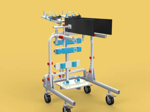 GAIT TRAINER SWING REHAB WALKING EXERCISE AIDS STAND PEDIATRIC 3D Model